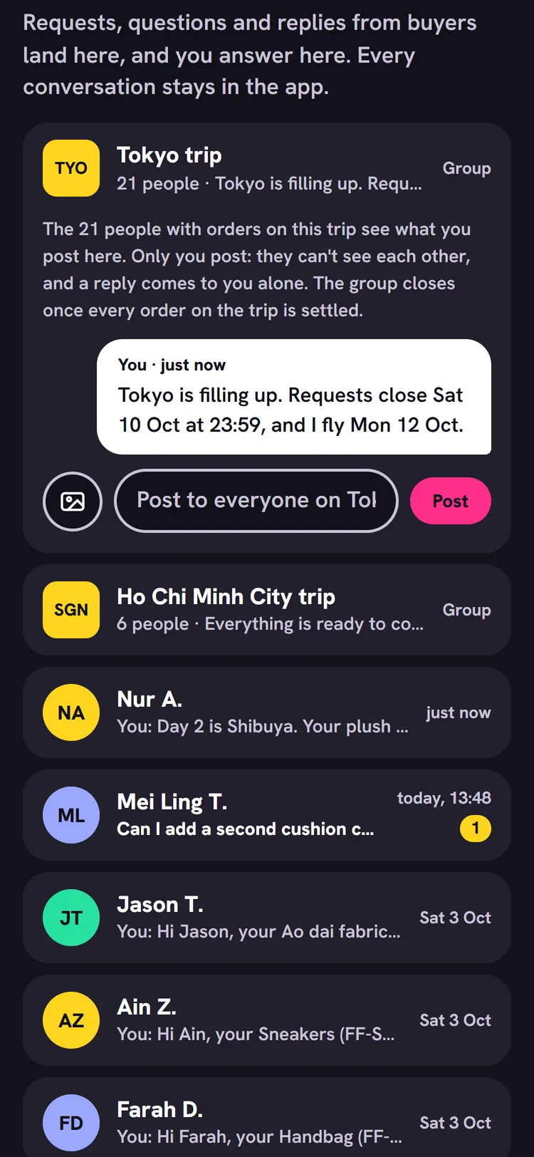 The trip group
